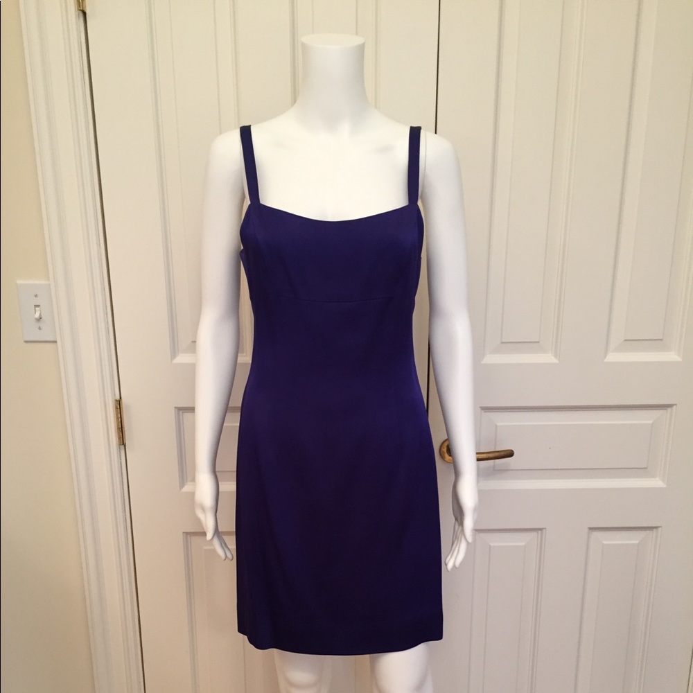 Royal Blue Silk Cocktail Dress